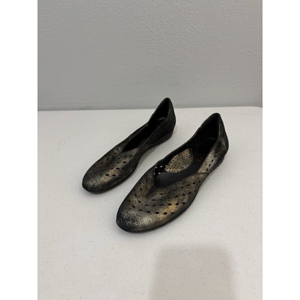 Sesto Meucci Made In Italy Flat ballerina Metallic Shoes Size 7.5 M